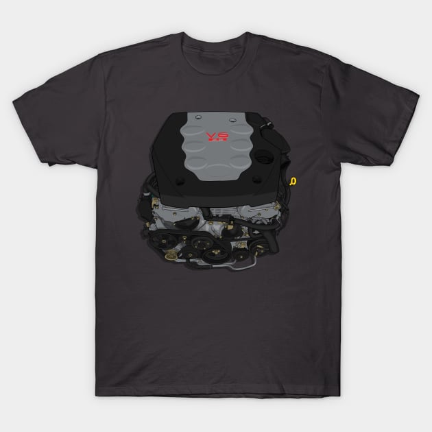 VQ35 Engine sticker (350z G35) T-Shirt by ArtyMotive